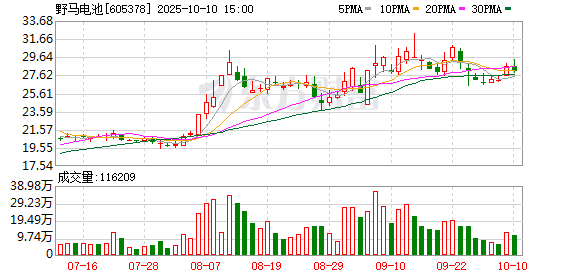 爱优配 野马电池2024年营业收入升30.3%，净利润升44.8%